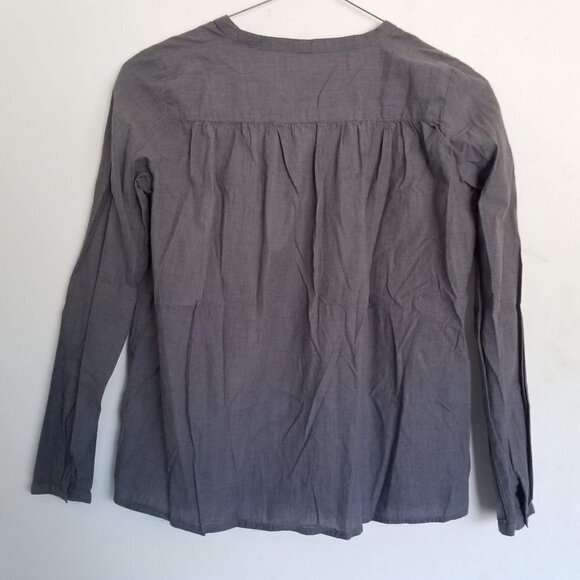 ba&sh Argentine Long Sleeve V-Neck Cotton Top Sz 0 - Picture 3 of 10